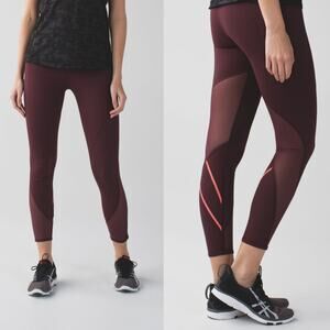 LULULEMON All Meshed Up 7/8 Tight Pockets Running Luxtreme Size 6